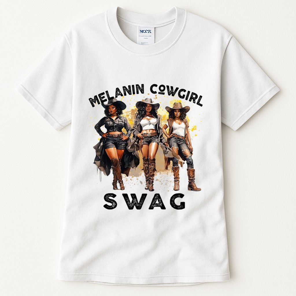 Melanin Cowgirls African Melanin Cowgirl Swag Juneteenth Tall T-Shirt