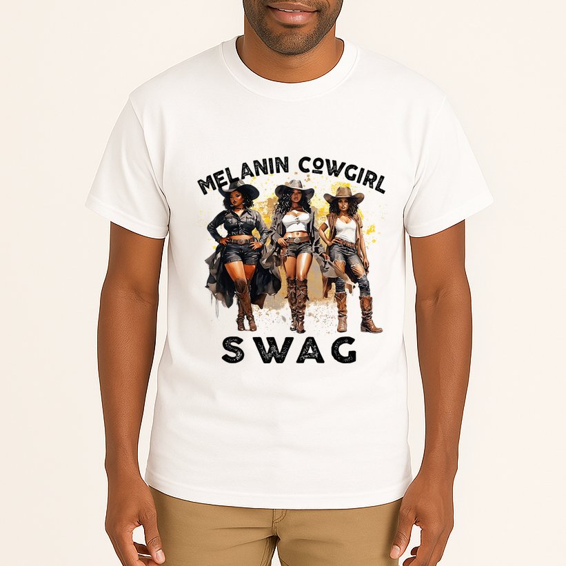 Melanin Cowgirls African Melanin Cowgirl Swag Juneteenth Tall T-Shirt
