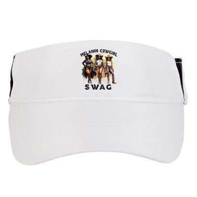 Melanin Cowgirls African Melanin Cowgirl Swag Juneteenth Adult Drive Performance Visor