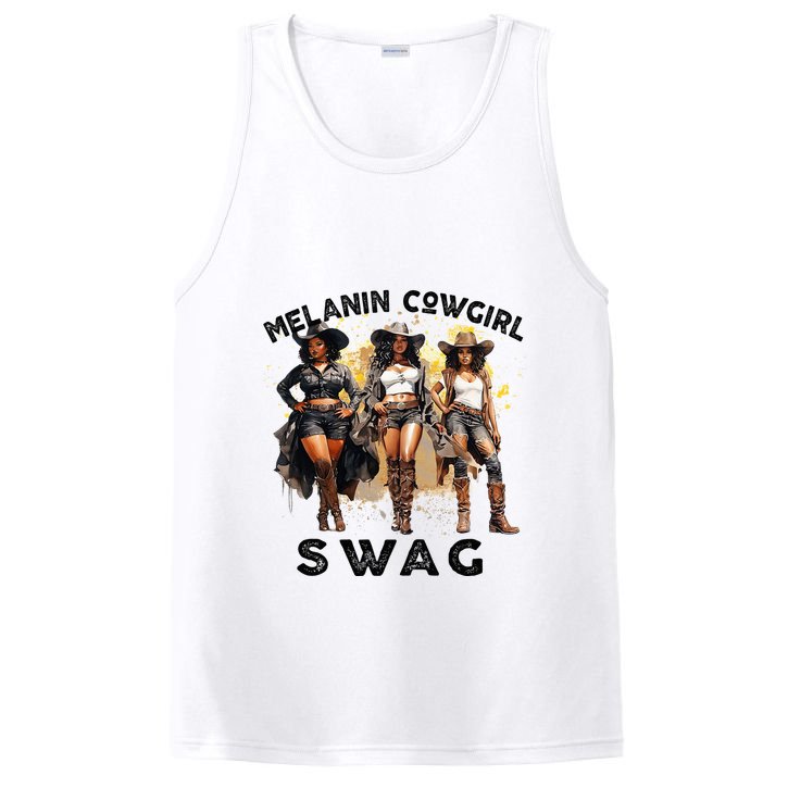 Melanin Cowgirls African Melanin Cowgirl Swag Juneteenth PosiCharge Competitor Tank