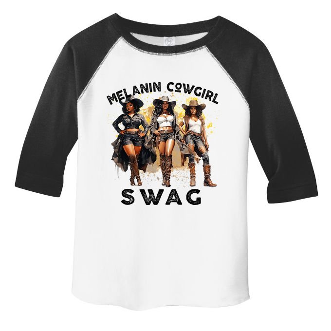 Melanin Cowgirls African Melanin Cowgirl Swag Juneteenth Toddler Fine Jersey T-Shirt