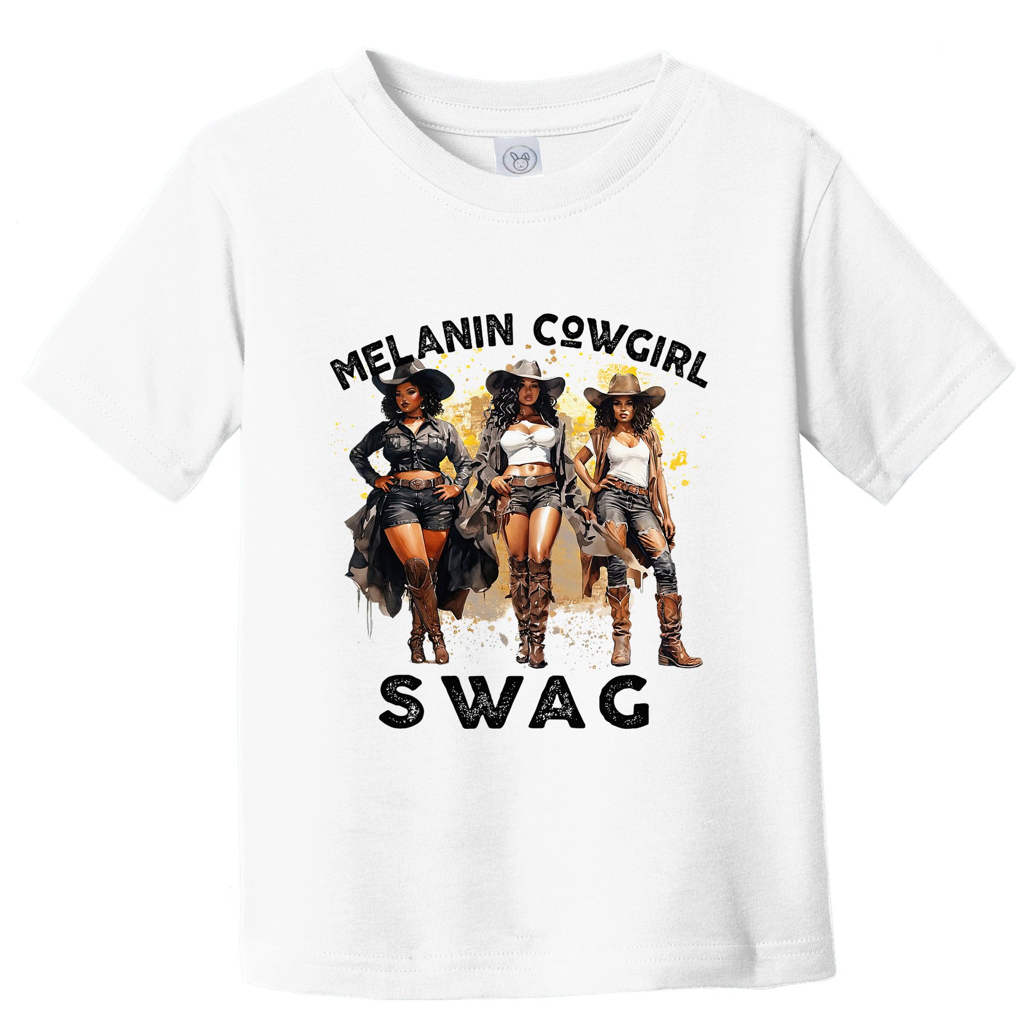 Melanin Cowgirls African Melanin Cowgirl Swag Juneteenth Toddler T-Shirt