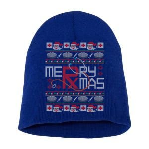 Merry Christmas Apothecary Apotheke Ugly Christmas Swea Short Acrylic Beanie