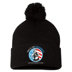 MAGA Conservative Anti Joe Biden Pom Pom 12in Knit Beanie