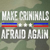 Make Criminals Afraid Again USA Rights Sarcastic US Flag Legacy Tie Dye Trucker Hat