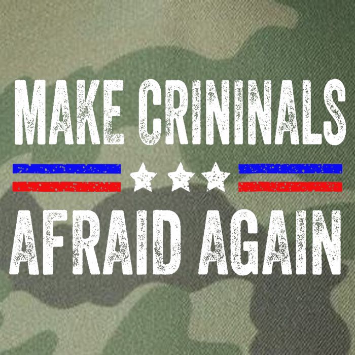 Make Criminals Afraid Again USA Rights Sarcastic US Flag Legacy Tie Dye Trucker Hat