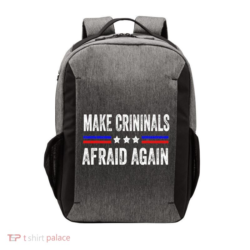 Make Criminals Afraid Again USA Rights Sarcastic US Flag Vector Backpack