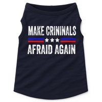 Make Criminals Afraid Again USA Rights Sarcastic US Flag Doggie Tank