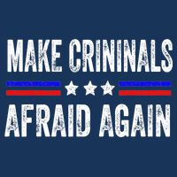 Make Criminals Afraid Again USA Rights Sarcastic US Flag Apron