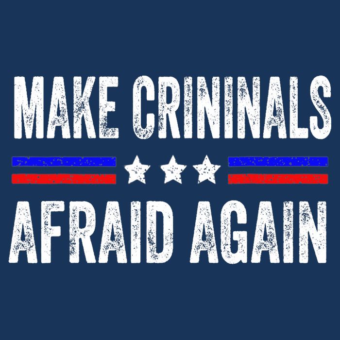 Make Criminals Afraid Again USA Rights Sarcastic US Flag Apron