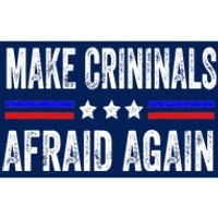 Make Criminals Afraid Again USA Rights Sarcastic US Flag Bumper Sticker