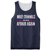 Make Criminals Afraid Again USA Rights Sarcastic US Flag Mesh Reversible Basketball Jersey Tank