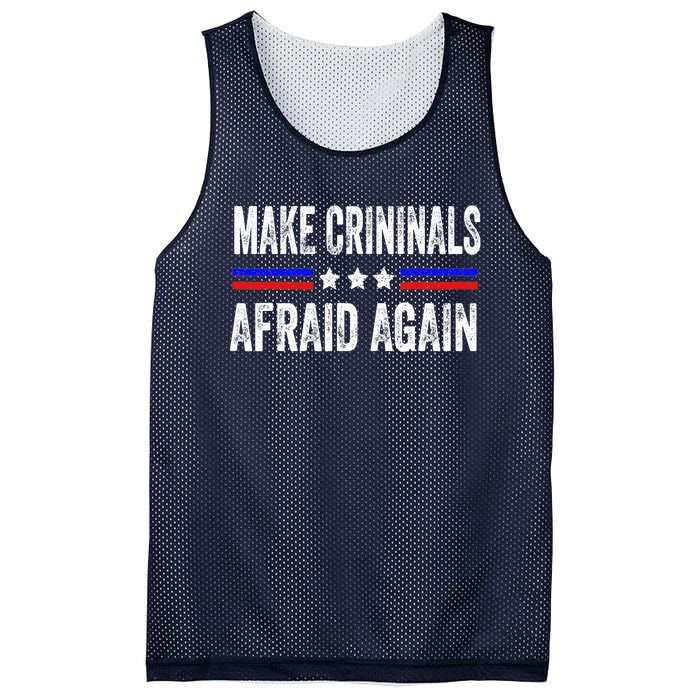 Make Criminals Afraid Again USA Rights Sarcastic US Flag Mesh Reversible Basketball Jersey Tank