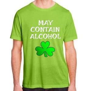 May Contain Alcohol Funny St. Saint Patrick's Day Adult ChromaSoft Performance T-Shirt