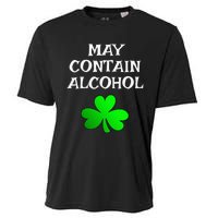 May Contain Alcohol Funny St. Saint Patrick's Day Cooling Performance Crew T-Shirt