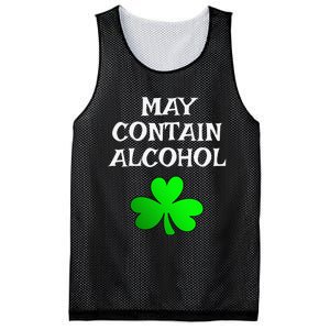 May Contain Alcohol Funny St. Saint Patrick's Day Mesh Reversible Basketball Jersey Tank