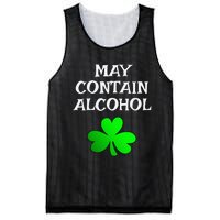 May Contain Alcohol Funny St. Saint Patrick's Day Mesh Reversible Basketball Jersey Tank