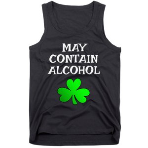 May Contain Alcohol Funny St. Saint Patrick's Day Tank Top