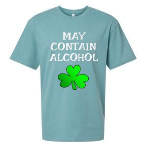 May Contain Alcohol Funny St. Saint Patrick's Day Sueded Cloud Jersey T-Shirt