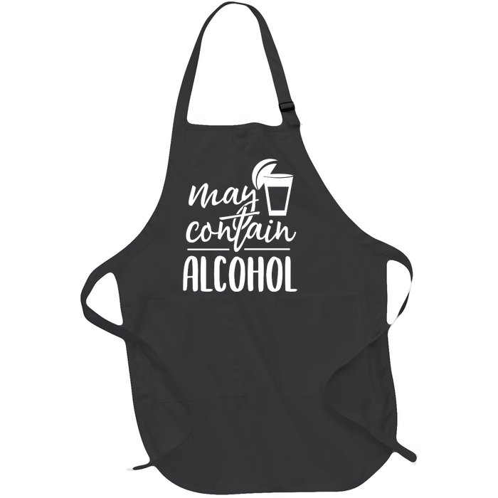 May Contain Alcohol Full-Length Apron With Pockets