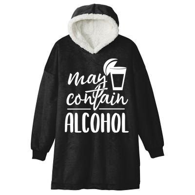 May Contain Alcohol Hooded Wearable Blanket