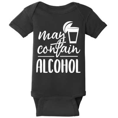 May Contain Alcohol Baby Bodysuit