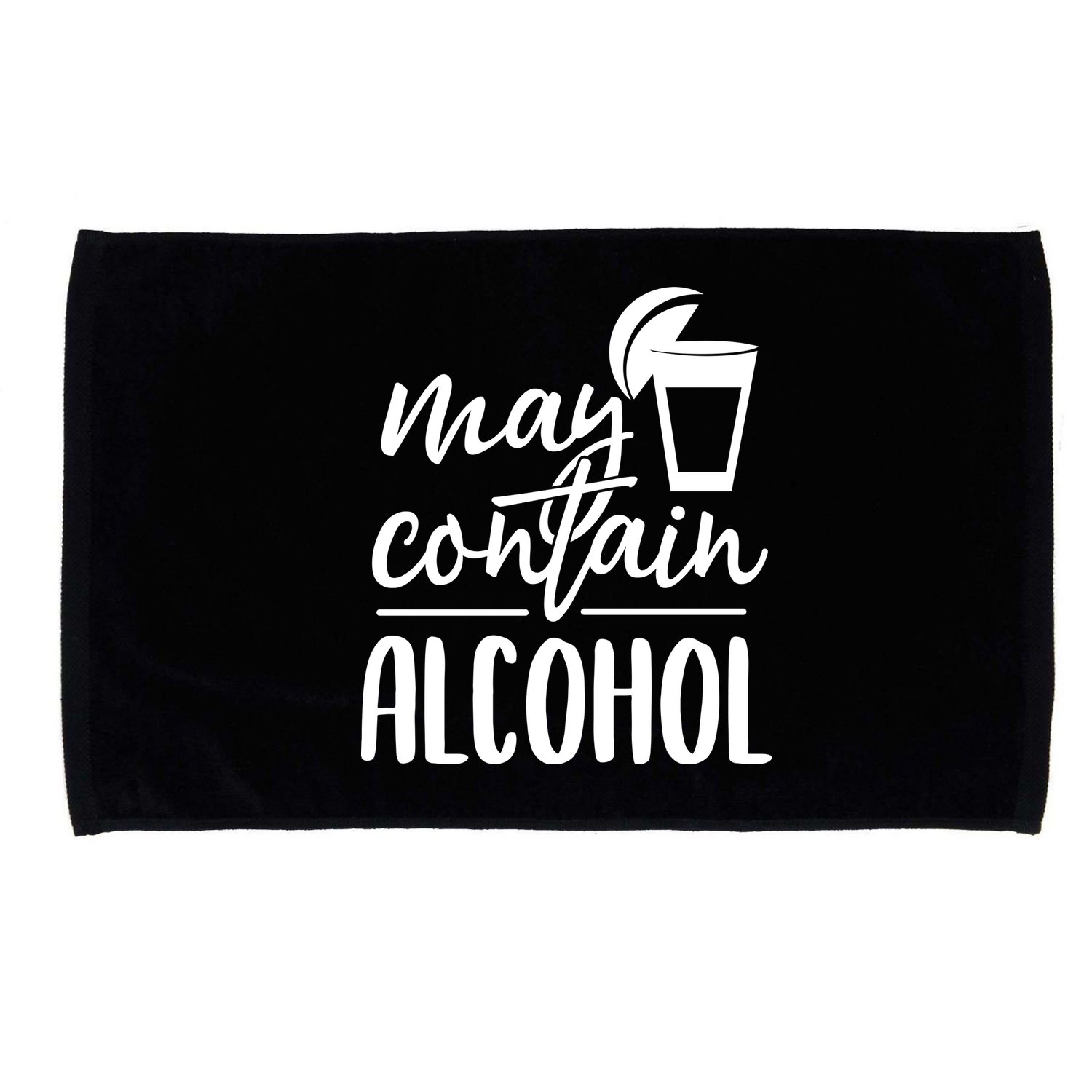 May Contain Alcohol Microfiber Hand Towel