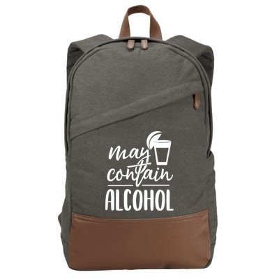 May Contain Alcohol Cotton Canvas Backpack