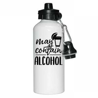 May Contain Alcohol Aluminum Water Bottle 