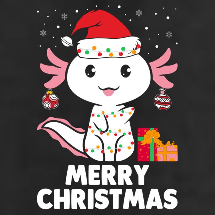 Merry Christmas Axolotl Santa Hat Christmas Salamander Fish Adult Drive Performance Visor