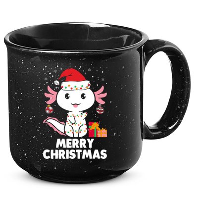 Merry Christmas Axolotl Santa Hat Christmas Salamander Fish 15oz Campfire Ceramic Mug