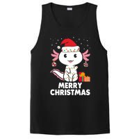 Merry Christmas Axolotl Santa Hat Christmas Salamander Fish PosiCharge Competitor Tank