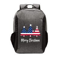 Merry Christmas American Flag Trees Vector Backpack
