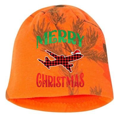 Merry Christmas Aviation Santa Hat Airplane Pilots Xmas Gift Kati - Camo Knit Beanie