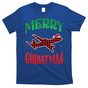 Merry Christmas Aviation Santa Hat Airplane Pilots Xmas Gift T-Shirt