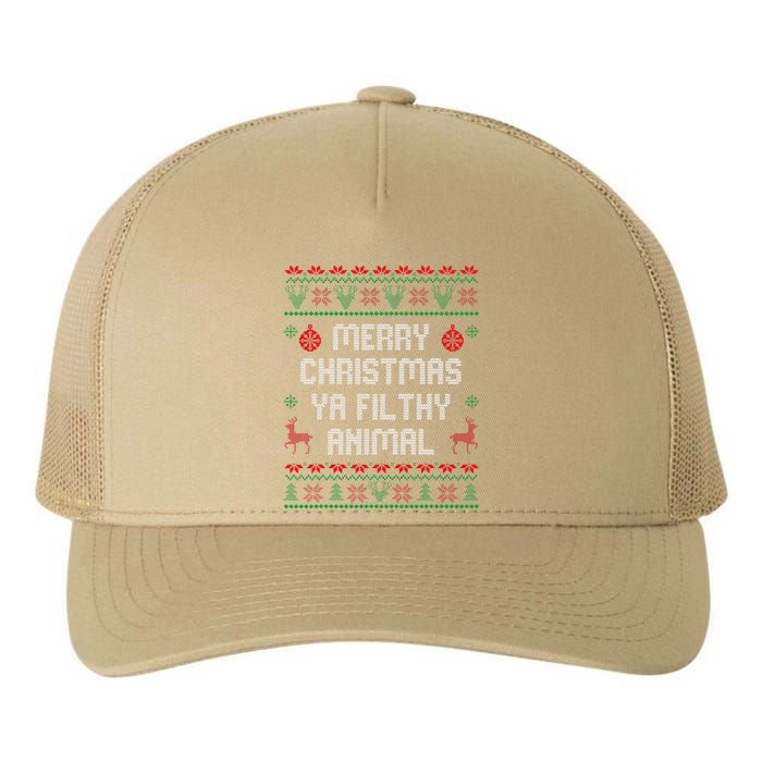 Merry Christmas Animal Filthy Ya Xmas Family Pajama Yupoong Adult 5-Panel Trucker Hat