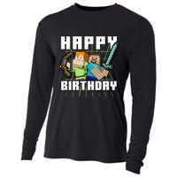 Mine Craft Alex & Steve Happy Birthday Cooling Performance Long Sleeve Crew