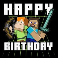 Mine Craft Alex & Steve Happy Birthday Cooling Performance Long Sleeve Crew