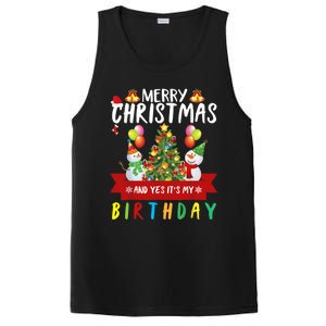 Merry Christmas And Yes ItS My Birthday Christmas Party Cute Gift PosiCharge Competitor Tank