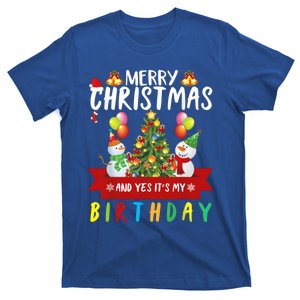 Merry Christmas And Yes ItS My Birthday Christmas Party Cute Gift T-Shirt