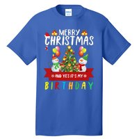 Merry Christmas And Yes ItS My Birthday Christmas Party Cute Gift Tall T-Shirt