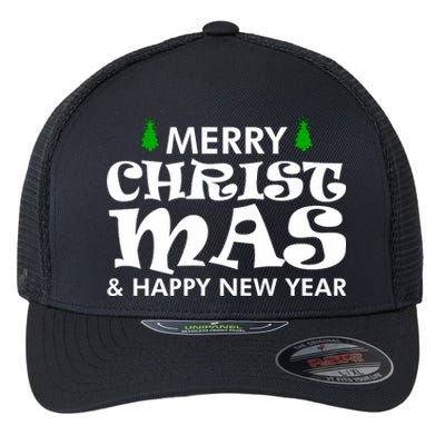 Merry Christmas And Happy New Year Flexfit Unipanel Trucker Cap