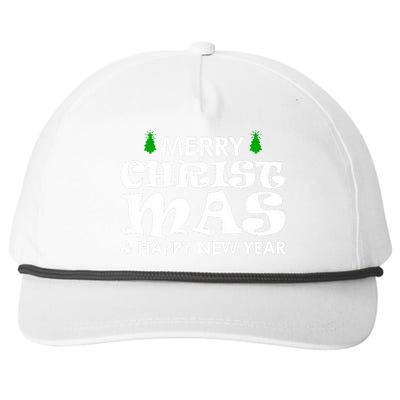 Merry Christmas And Happy New Year Snapback Five-Panel Rope Hat