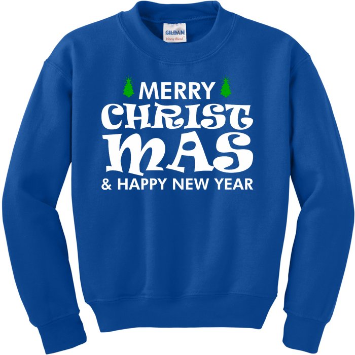 Merry Christmas And Happy New Year Kids Sweatshirt