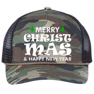 Merry Christmas And Happy New Year Retro Rope Trucker Hat Cap