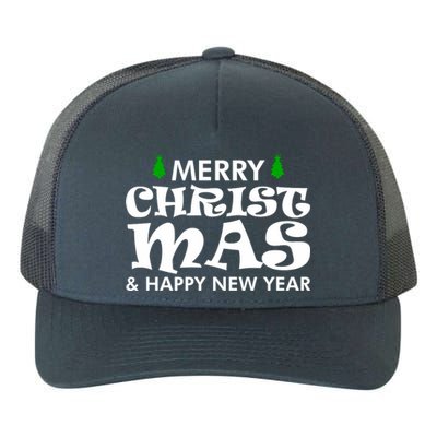 Merry Christmas And Happy New Year Yupoong Adult 5-Panel Trucker Hat