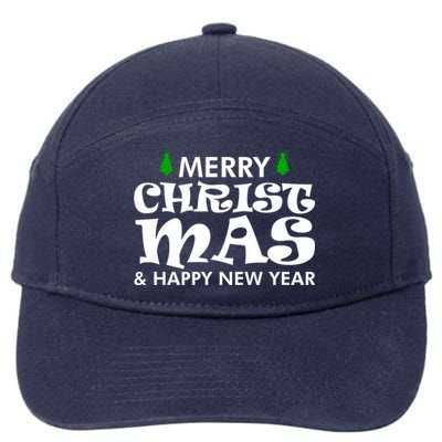 Merry Christmas And Happy New Year 7-Panel Snapback Hat