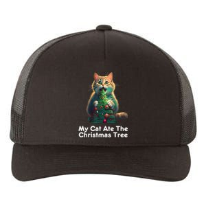 My Cat Ate The Christmas Tree Festive Holiday Apparel Yupoong Adult 5-Panel Trucker Hat