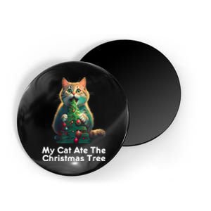 My Cat Ate The Christmas Tree Festive Holiday Apparel Magnet