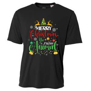 Merry Christmas Animal Filthy Ya Xmas Family Pajama Cooling Performance Crew T-Shirt